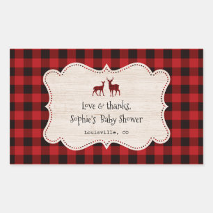 Adesivo Retangular Doce Lumberjack Little Hunter Chá de fraldas