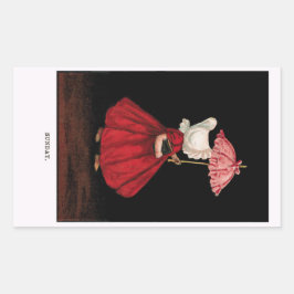 Adesivo Retangular Domingo de 1900 Sunbonnet Sue Sticker