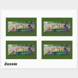 Adesivo Retangular Domingo em La Grande Jatte por Seurat, Belas Artes