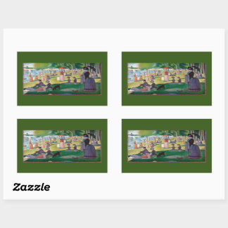 Adesivo Retangular Domingo em La Grande Jatte por Seurat, Belas Artes