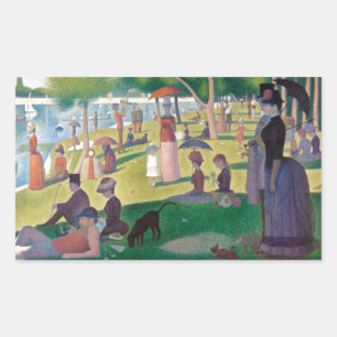 Adesivo Retangular Domingo na pintura de La Grande Jatte Seurat
