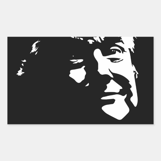 Adesivo Retangular Donald Trump Silhouter (Frente)
