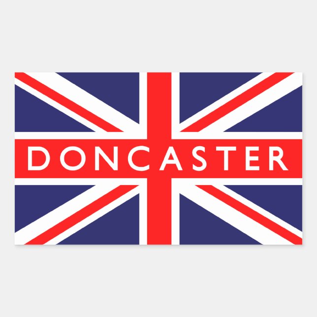 Adesivo Retangular Doncaster UK Flag (Frente)