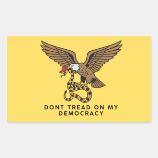 Adesivo Retangular Don't tread on my democracy