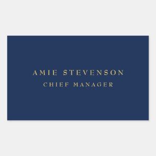 Adesivo Retangular Dourado azul Cores clássicas clássicas