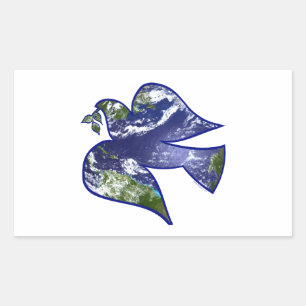 Adesivo Retangular Dove of Peace