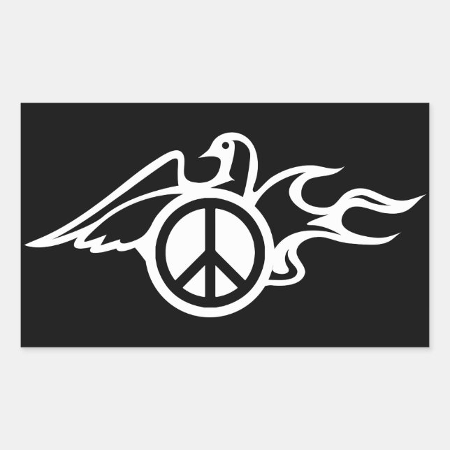 Adesivo Retangular Dove of peace (Frente)