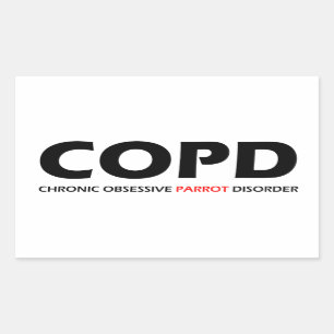 Adesivo Retangular DPOC - Perturbação do Papagaio Obsessivo Crônic