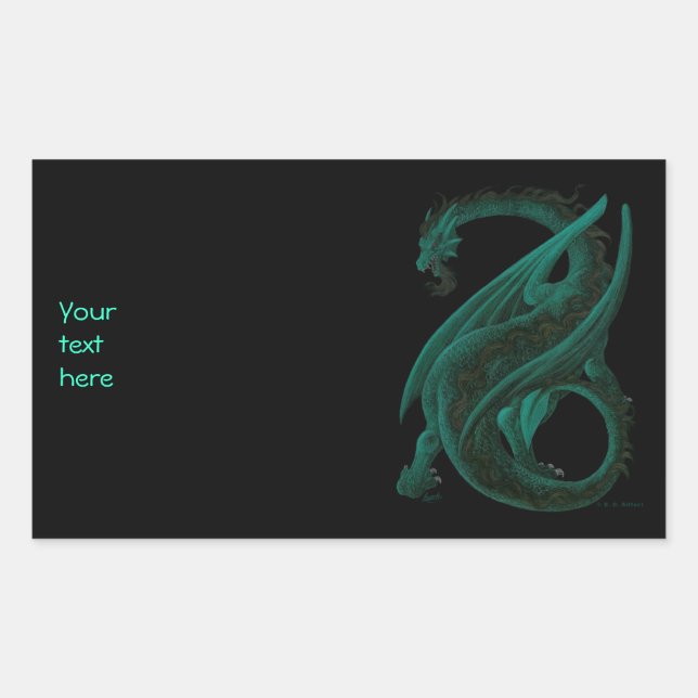 Adesivo Retangular Dragão (Frente)