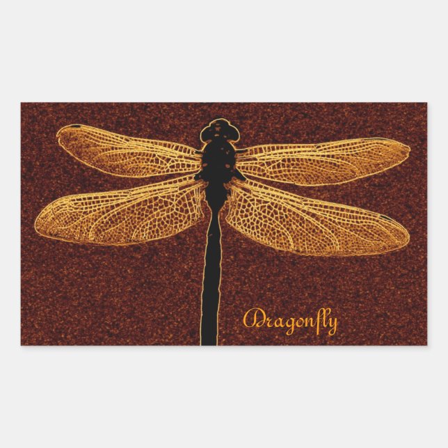 Adesivo Retangular Dragonfly Sticker (Frente)