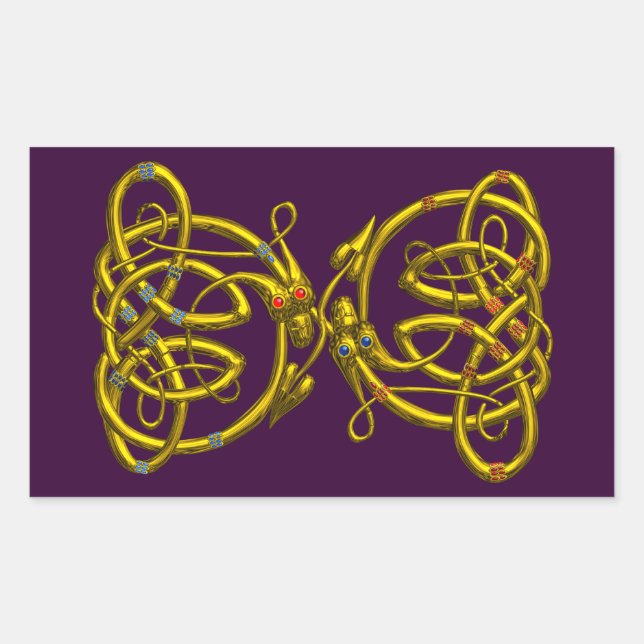 Adesivo Retangular DRAGONLOVE, púrpura (Frente)