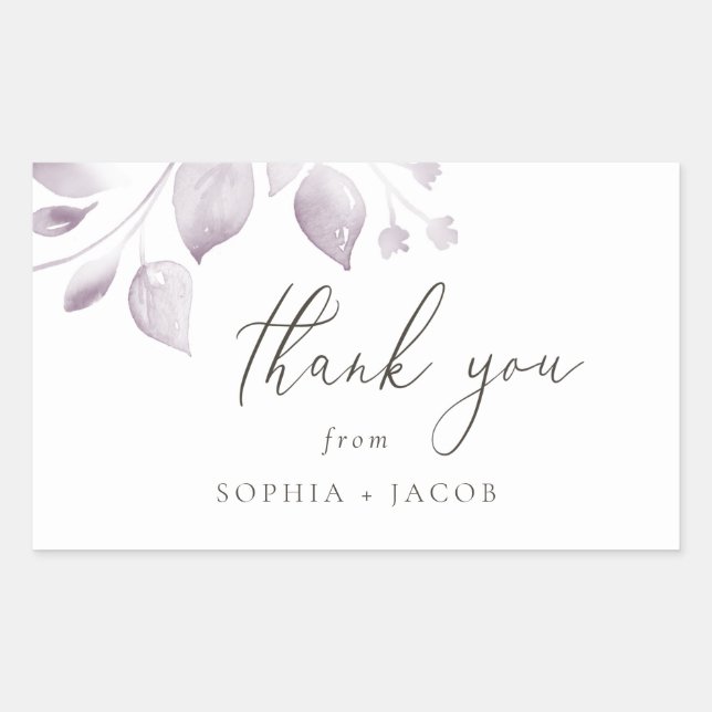 Adesivo Retangular Dreamage Foliage Obrigado Vinheta Retangular (Frente)