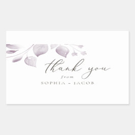 Adesivo Retangular Dreamage Foliage Obrigado Vinheta Retangular