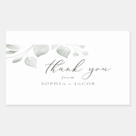 Adesivo Retangular Dreamy Foliage Obrigado