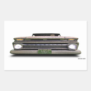 Adesivo Retangular Driver Zombie de Caminhão de Pickup de Rod Rat Vi