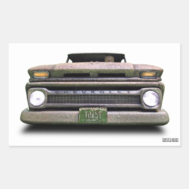 Adesivo Retangular Driver Zombie do Caminhão de Pickup de Rato Vintag (Frente)