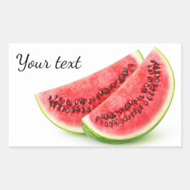 Adesivo Retangular Duas fatias de melancia