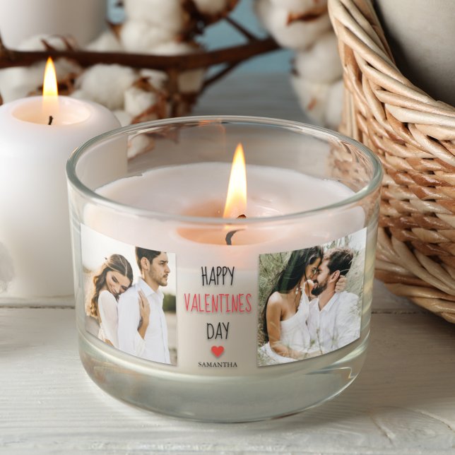 Adesivo Retangular Duas Fotografias | Feliz Dia dos Namorados | Prese (Criador carregado)