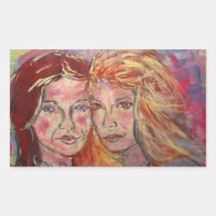 Adesivo Retangular Duas Irmãs