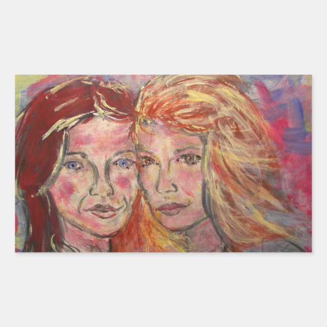 Adesivo Retangular Duas Irmãs (Frente)