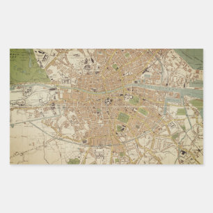 Adesivo Retangular Dublin Map Sticker