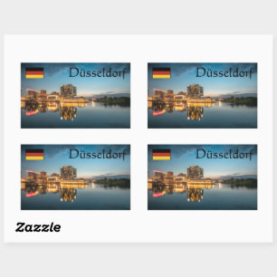 Adesivo Retangular Dusseldorf Souvenir