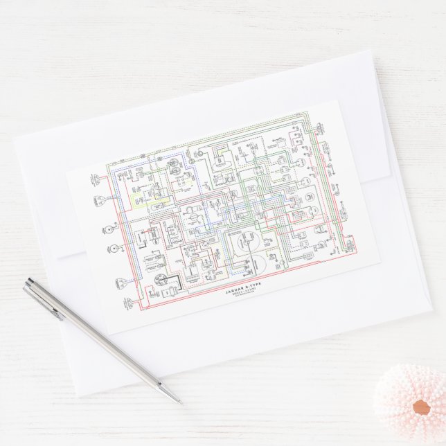 Adesivo Retangular E Digite Jag, Diagrama de fiação. (Envelope)