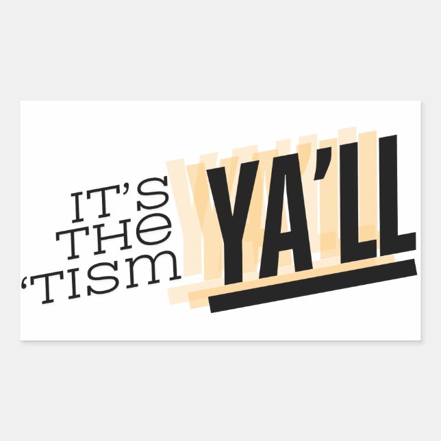 Adesivo Retangular É o "Tismo Ya" (Frente)