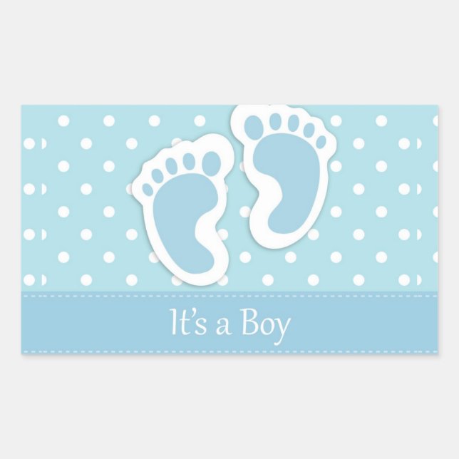 Adesivo Retangular É Um Menino (Frente)