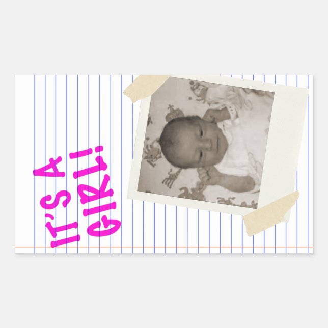 Adesivo Retangular é uma garota (Frente)