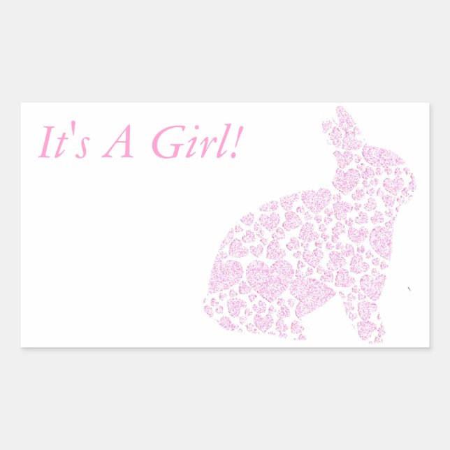 Adesivo Retangular É uma garota que anuncia (Frente)