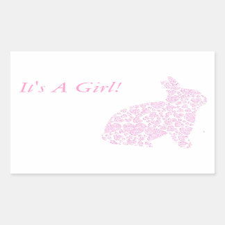 Adesivo Retangular É uma garota que anuncia