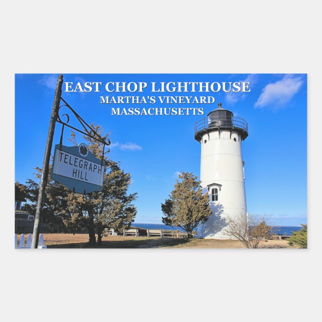 Adesivo Retangular East Chop Lighthouse, Massachusetts Stickers (Frente)