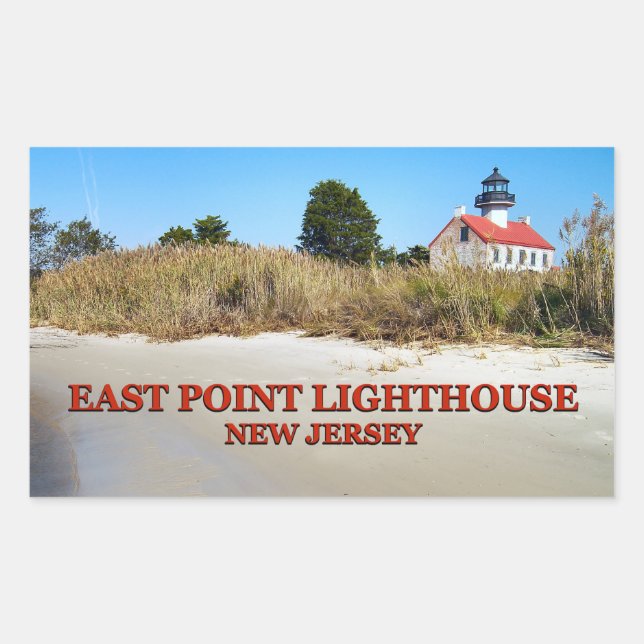 Adesivo Retangular East Point Lighthouse, New Jersey Stickers (Frente)