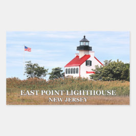 Adesivo Retangular East Point Lighthouse, New Jersey Stickers