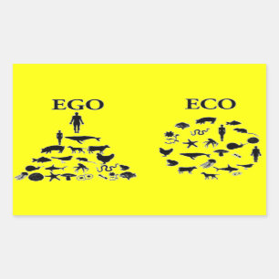 Adesivo Retangular Eco contra o ego