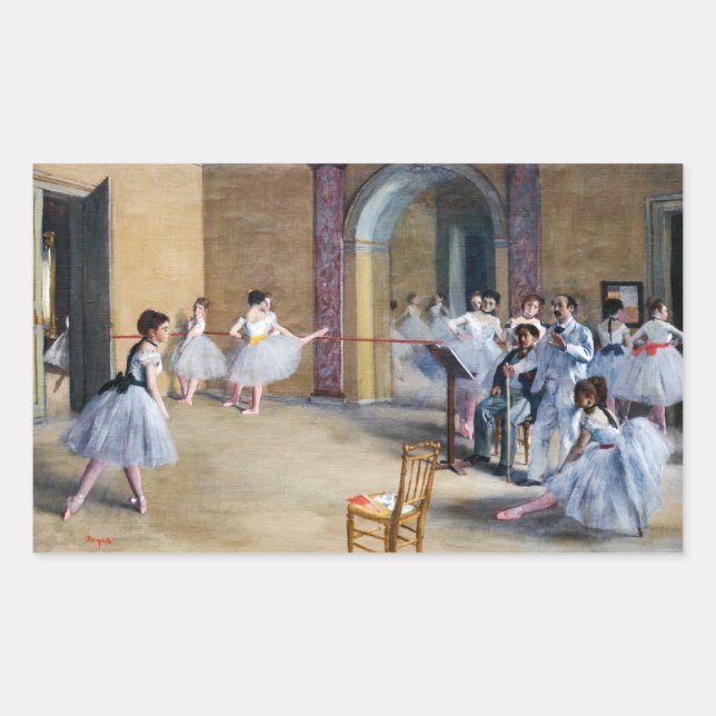 Adesivo Retangular Edgar Degas - Dance Foyer, Opera rue Le Peletier (Frente)