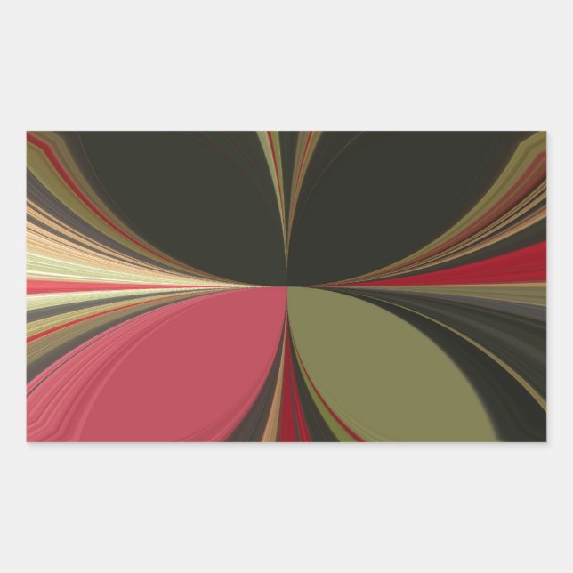 Adesivo Retangular Edgy Earth Kaleidoscope Art Impressão (Frente)