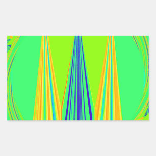 Adesivo Retangular Edgy Geometry Neon Design