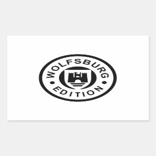 Adesivo Retangular Edição de Wolfsburg (preto)