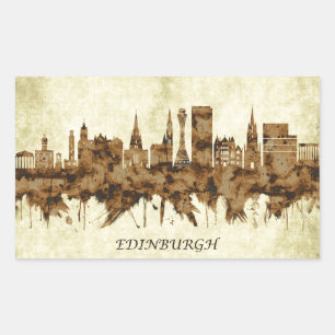 Adesivo Retangular Edimburgo Scotland Cityscape