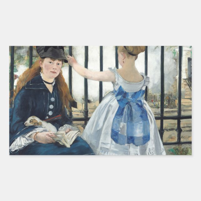 Adesivo Retangular Edouard Manet - A Via Ferroviária (Frente)