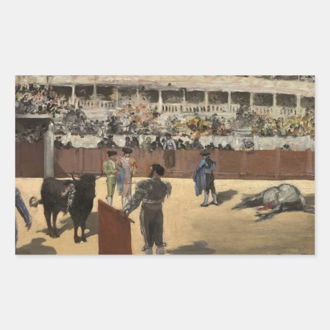 Adesivo Retangular Edouard Manet - Luta em Massa (Frente)