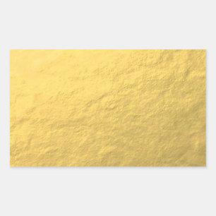 Adesivo Retangular Efeito da folha Dourado do falso impresso