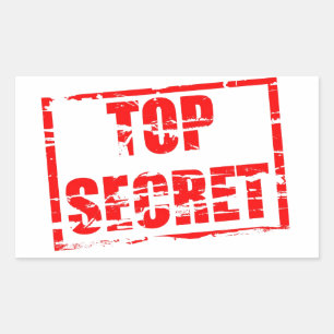 Adesivo Retangular Efeito de carimbo secreto