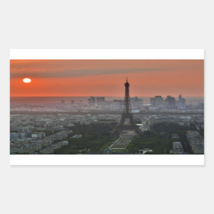 Adesivo Retangular Eiffel Tower Paris Europe Viagem