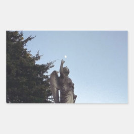 Adesivo Retangular Ela tem a lua nas mãos.