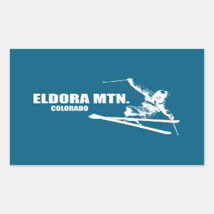 Adesivo Retangular Eldora Mountain Colorado Skier