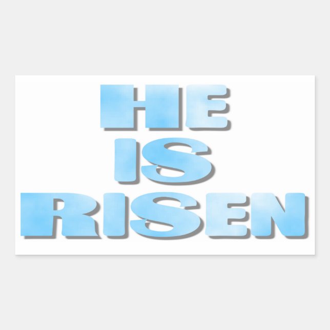 Adesivo Retangular Ele é o Risen II Stickers (Frente)