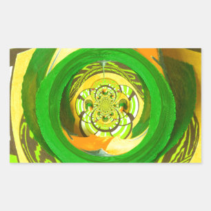 Adesivo Retangular Elegância ouro: Linda Arte Rosa Amarela Africana